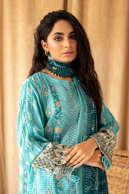 3 Piece - Embroidered Lawn - 8035