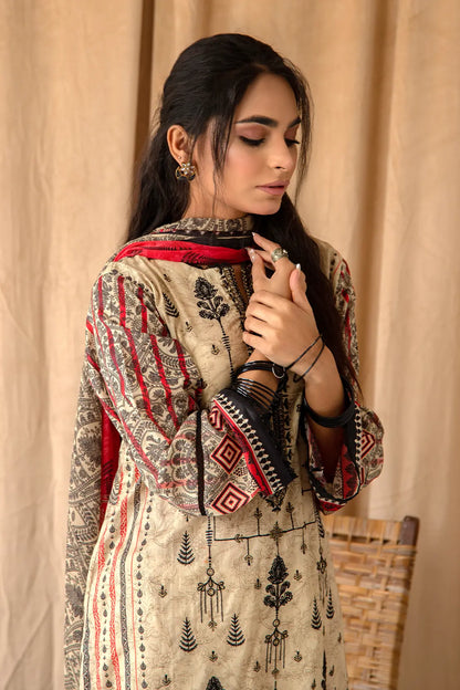 3 Piece - Embroidered Lawn - 8036