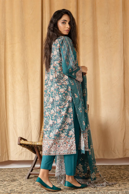 3 Piece - Embroidered Lawn - 8037