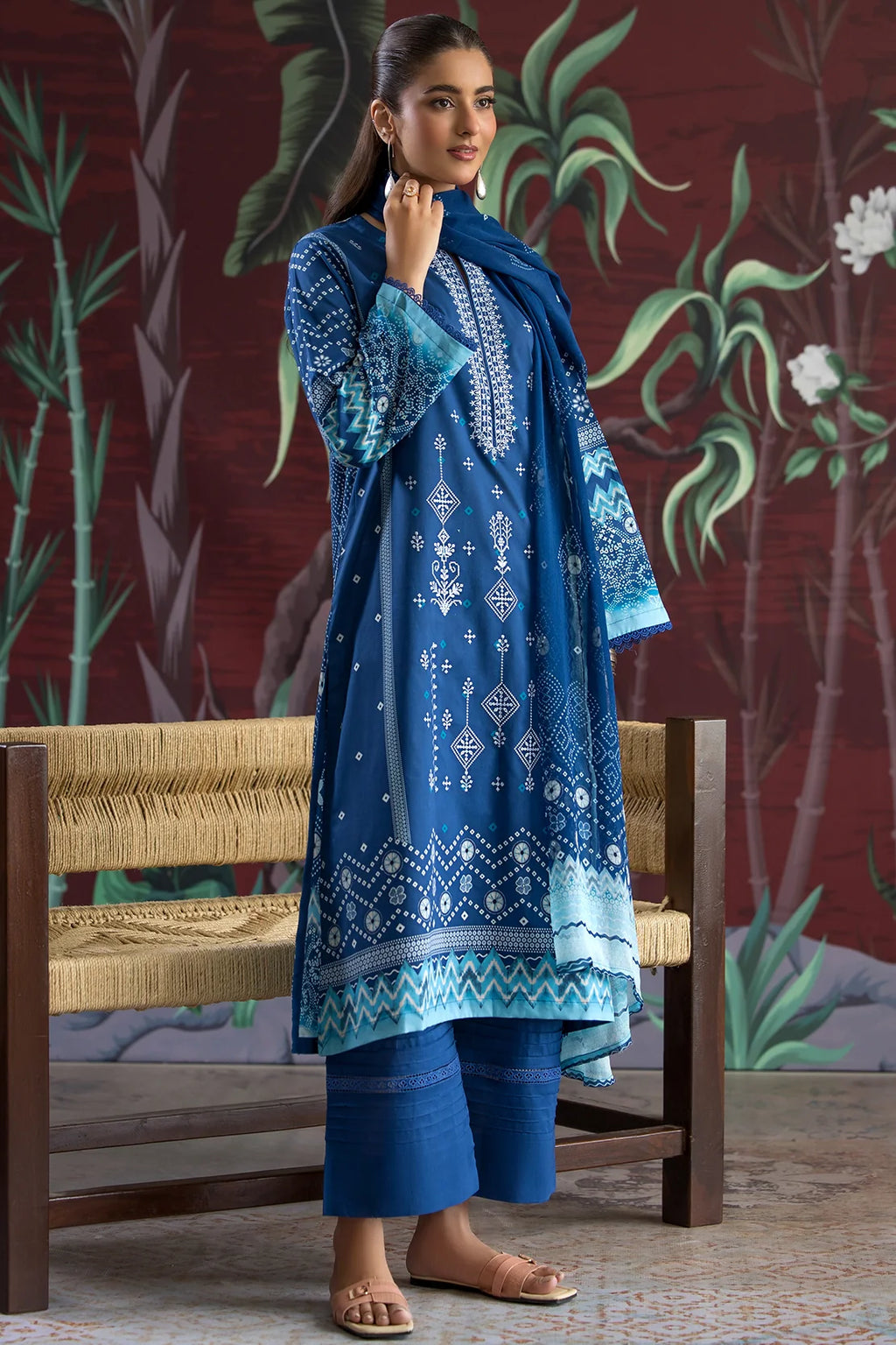 Rashid | Chunri Embroidered Lawn | 536