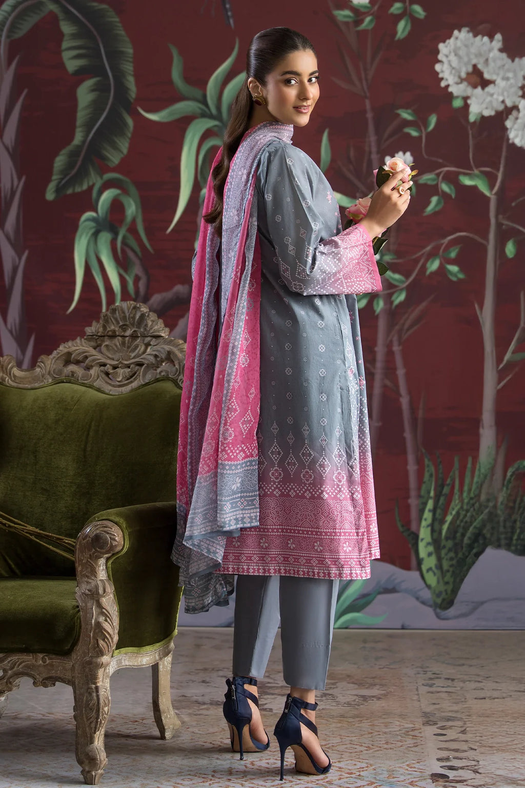 Rashid | Chunri Embroidered Lawn | 538
