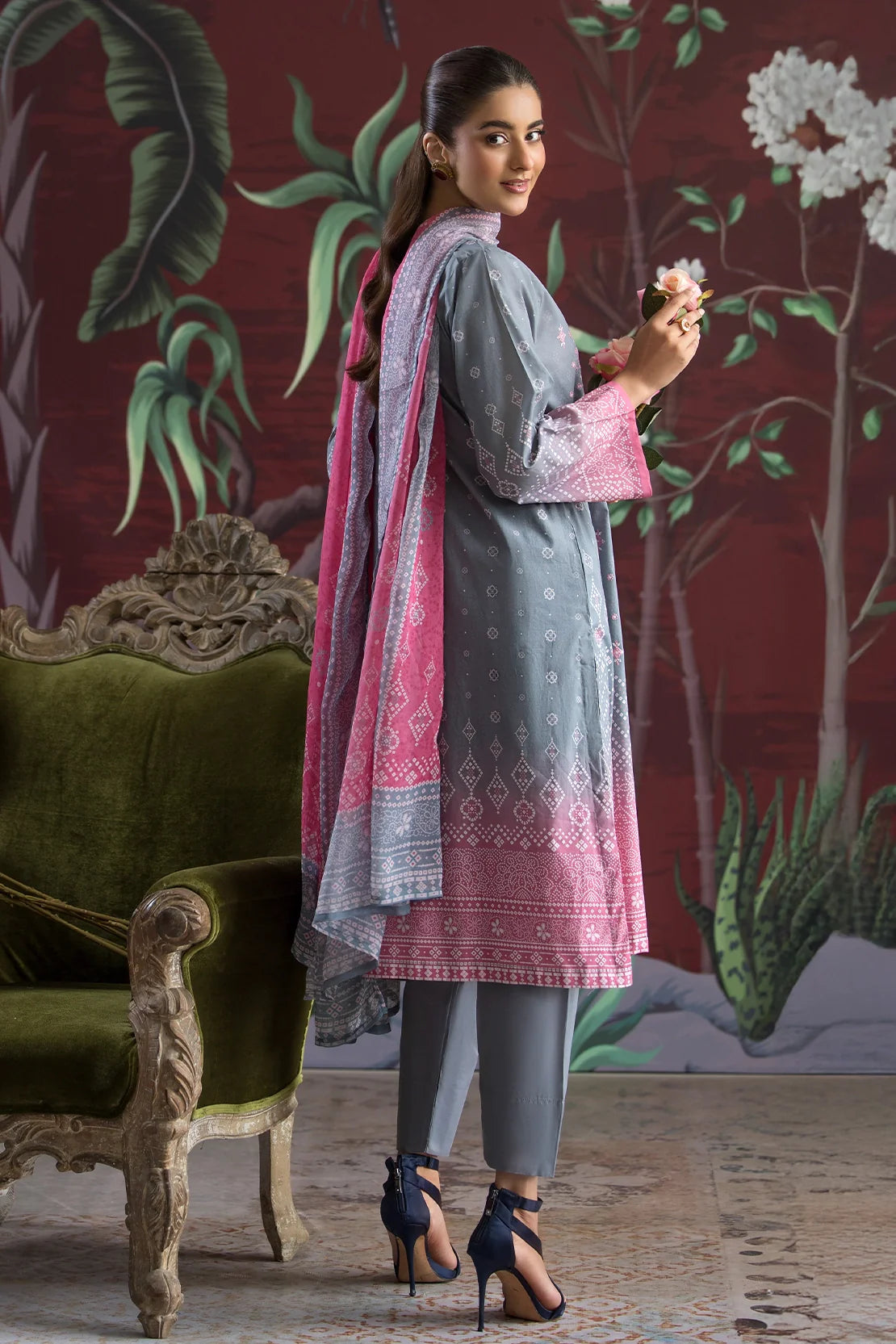 Rashid | Chunri Embroidered Lawn | 538