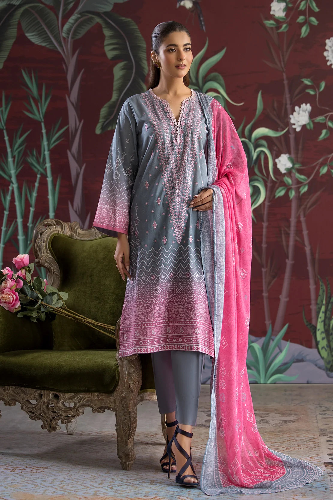 Rashid | Chunri Embroidered Lawn | 538