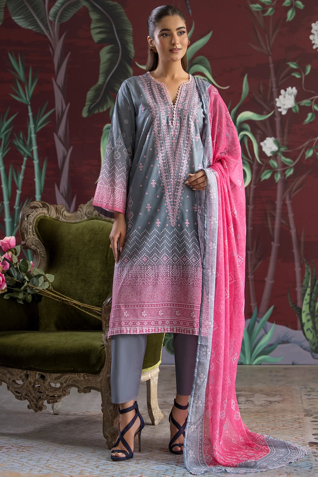 Rashid | Chunri Embroidered Lawn | 538