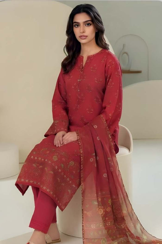 Lime Light | 3 Piece Lawn Suit-Printed (Unstitched) | U4076SU-3PC-565