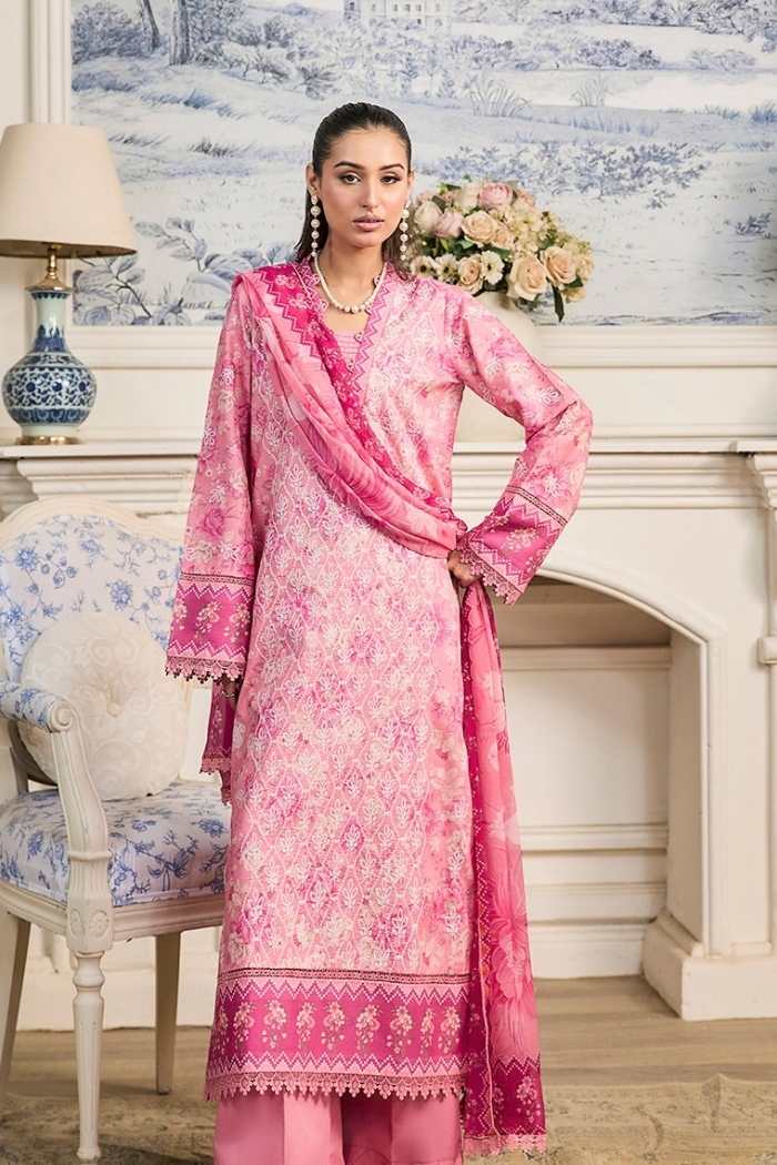 Raj Bari | Raha - 3 pc Premium Chikankari Prints | RBR - 09