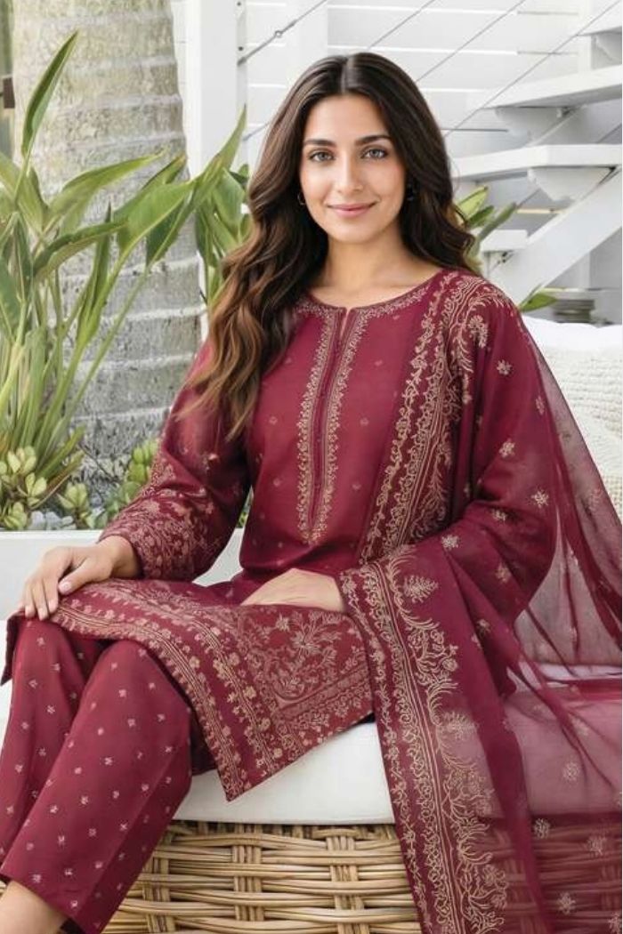 Lime Light | 3 Piece Lawn Suit | U4587
