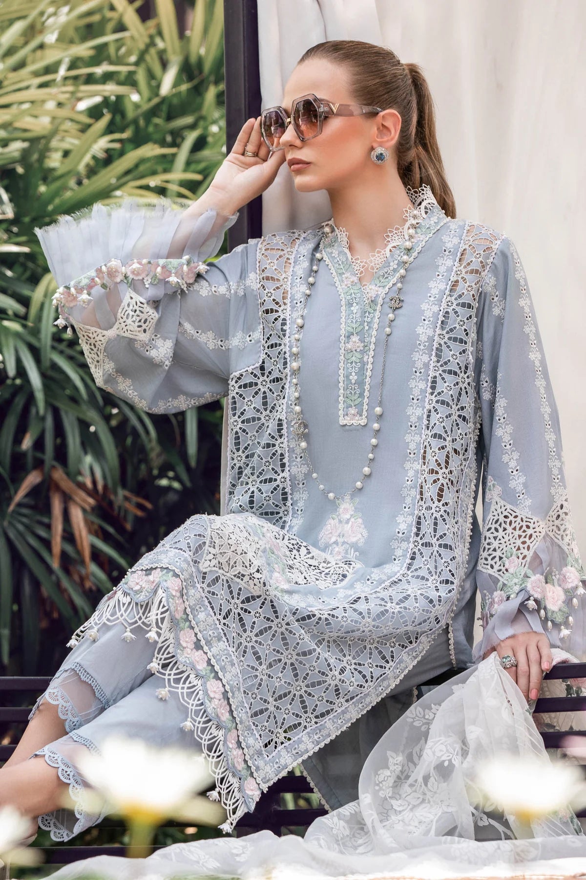 Maria B | Eid Lawn 23 | EL-23-10-Ice Blue