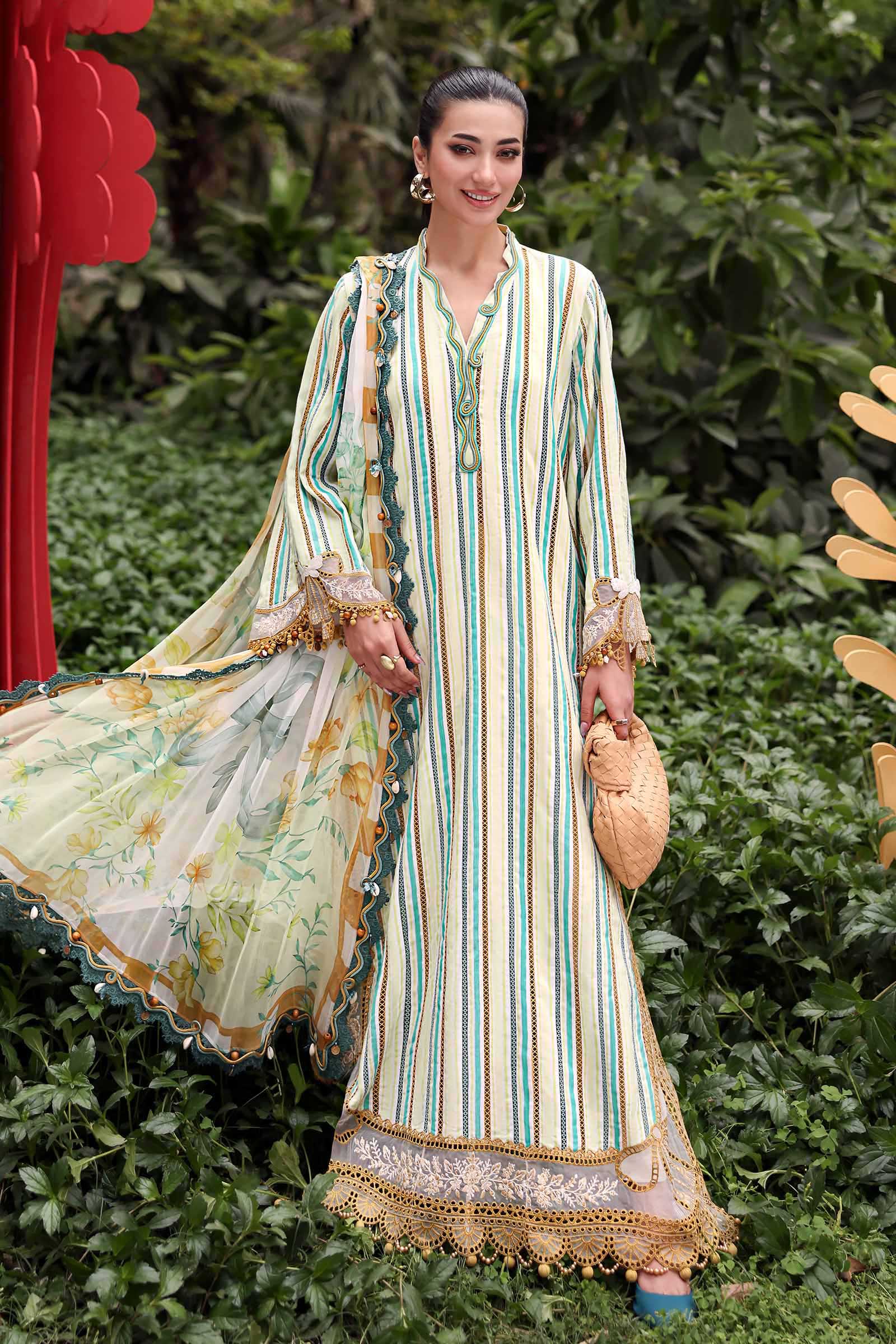 Maria.B | M.prints 3 Piece Embroidered Lawn | MPA-999-12