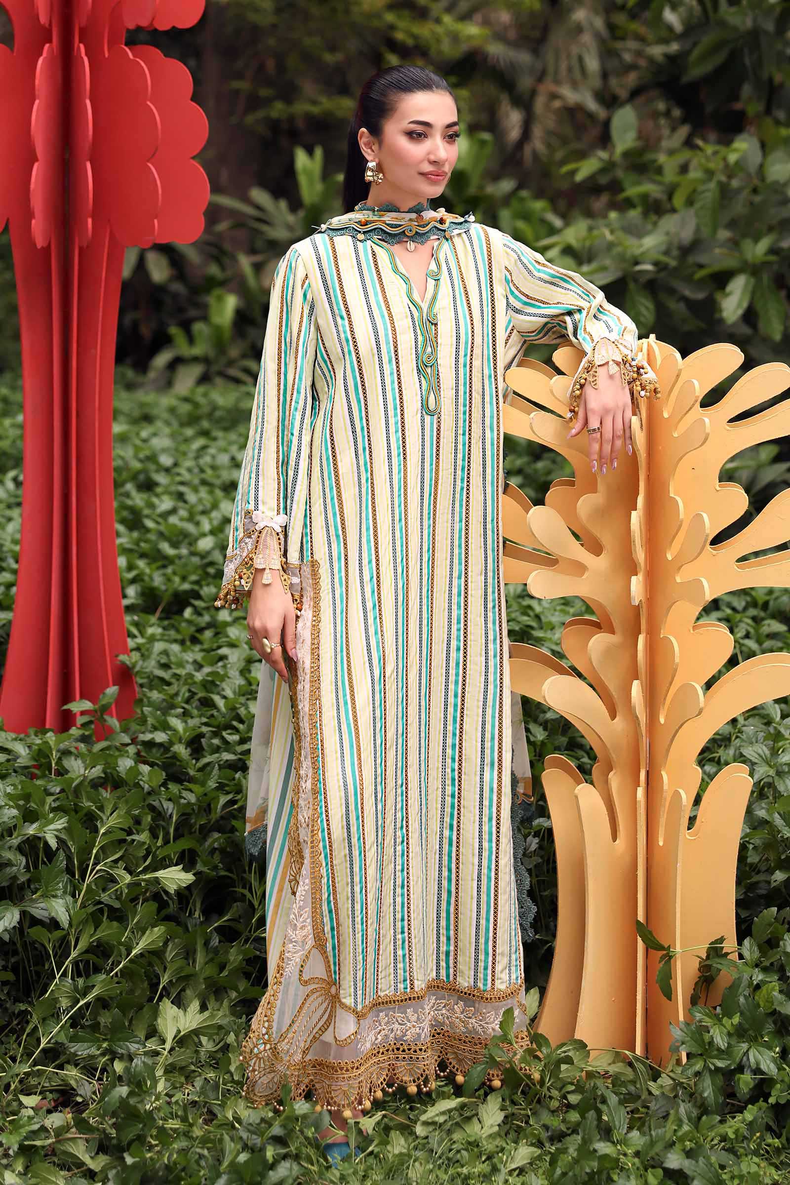 Maria.B | M.prints 3 Piece Embroidered Lawn | MPA-999-12