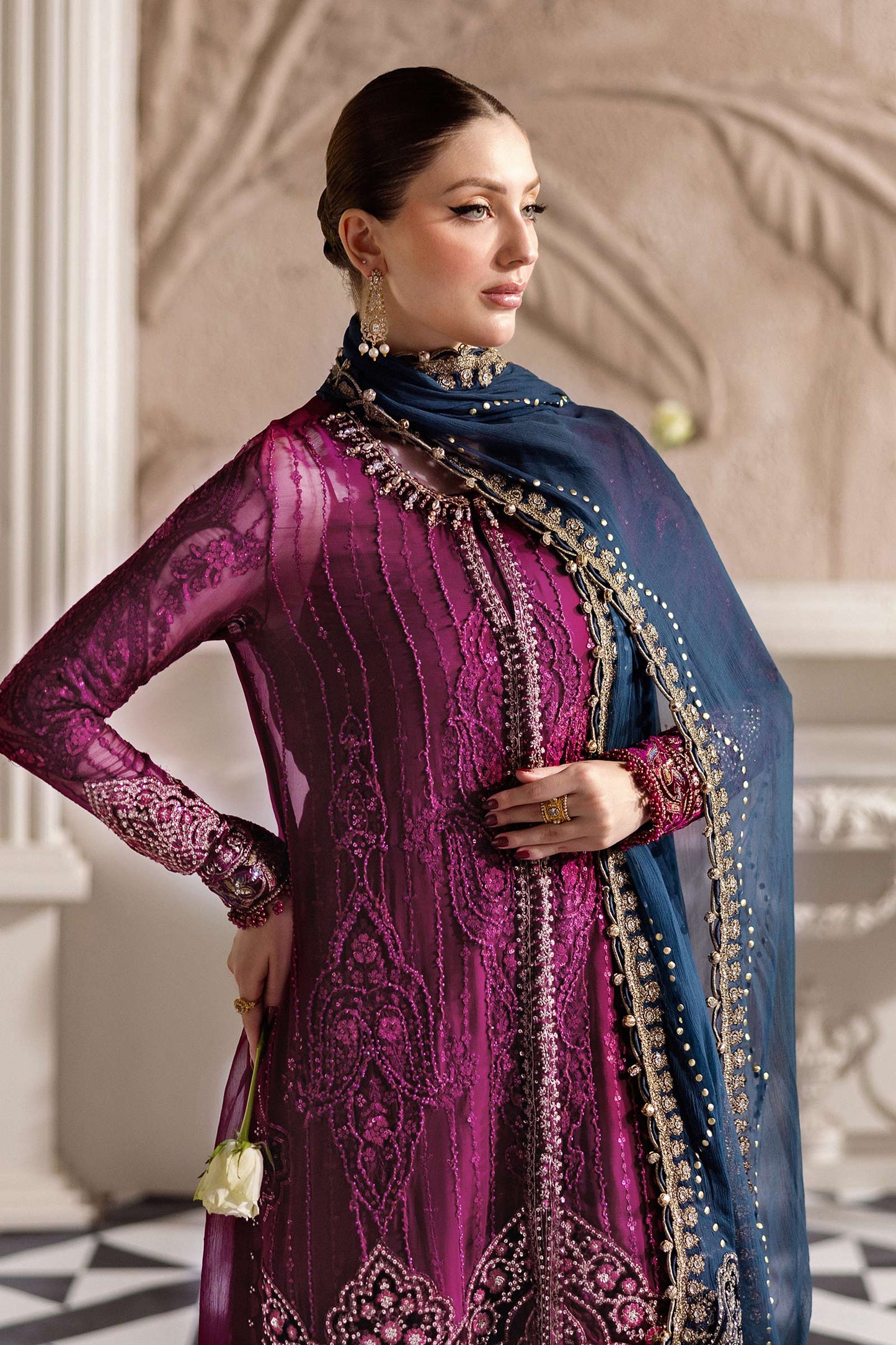 MARIA.B | Embroidered Chiffon | MPC-25-102