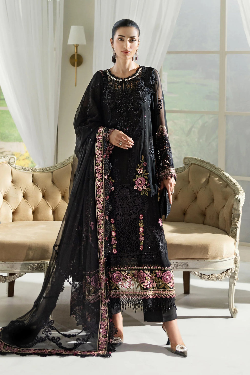 MARIA.B | Embroidered Chiffon | MPC-25-104