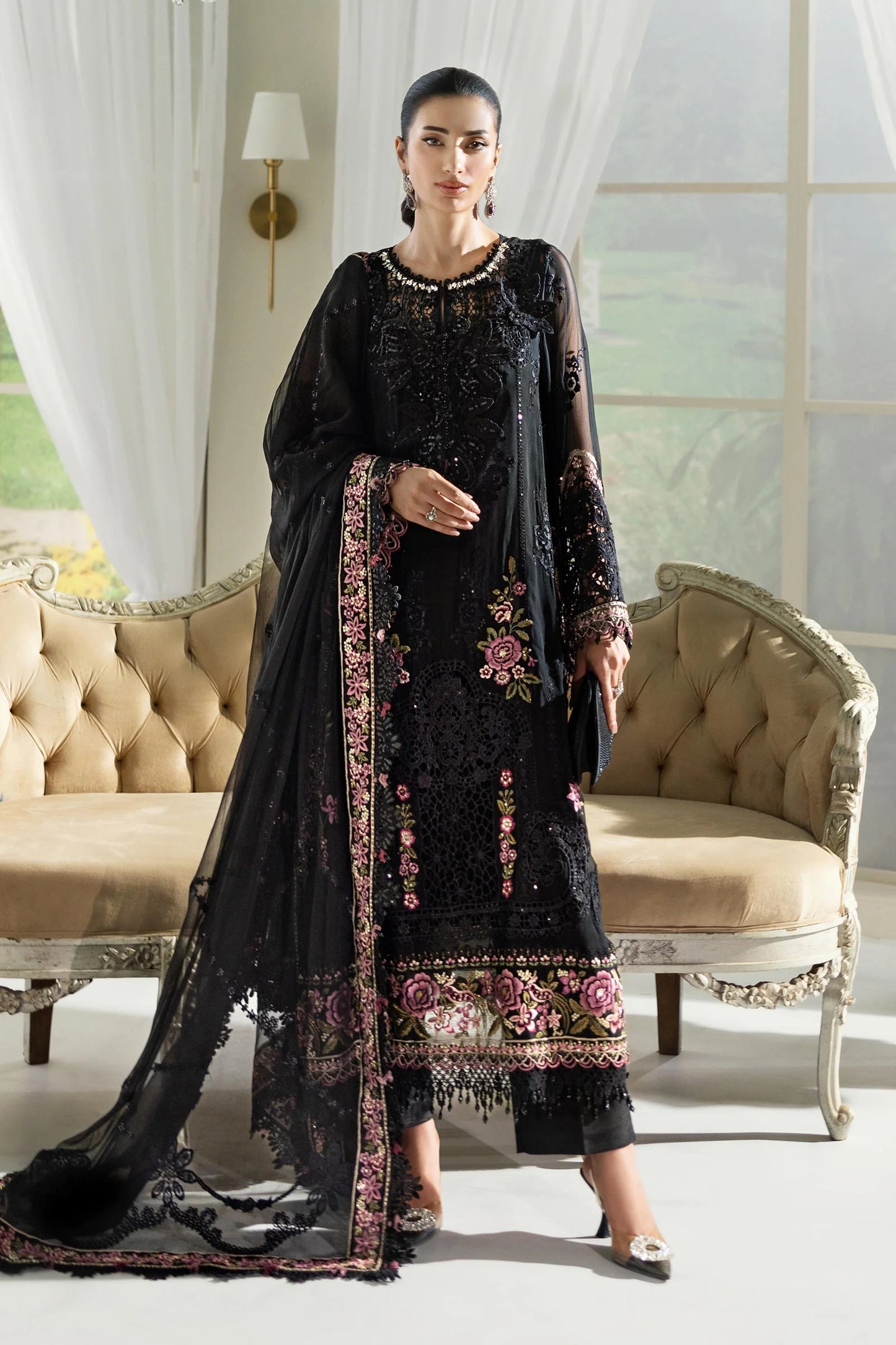 MARIA.B | Embroidered Chiffon | MPC-25-104