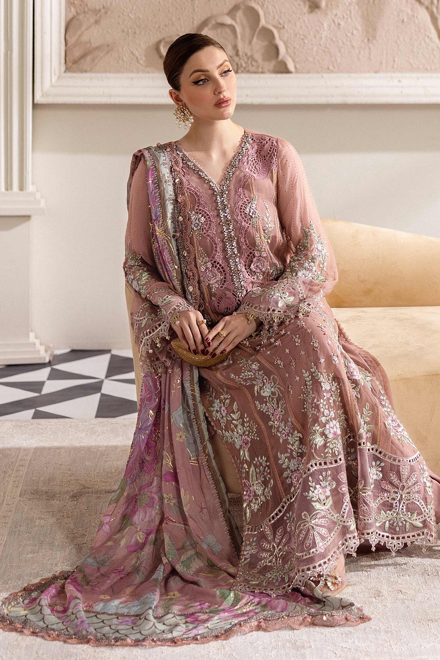 MARIA.B | Embroidered Chiffon | MPC-25-105