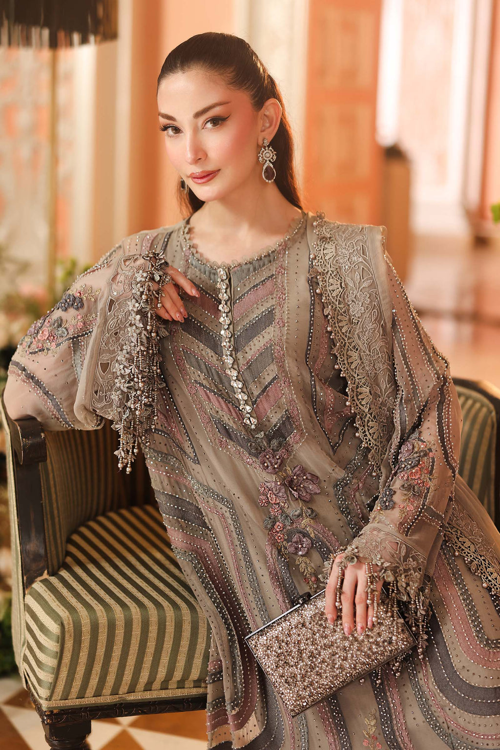 Maria. B | 3 Piece Embroidered Chiffon VOL 07 | 08