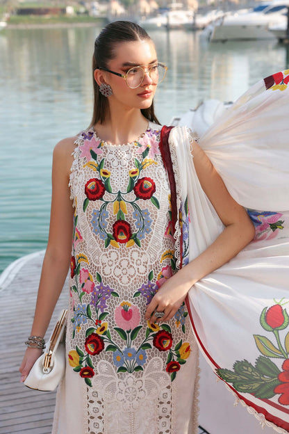 Maria.B | 3 Piece Unstitched Embroidered Jacquard Lawn Suit | D02610A