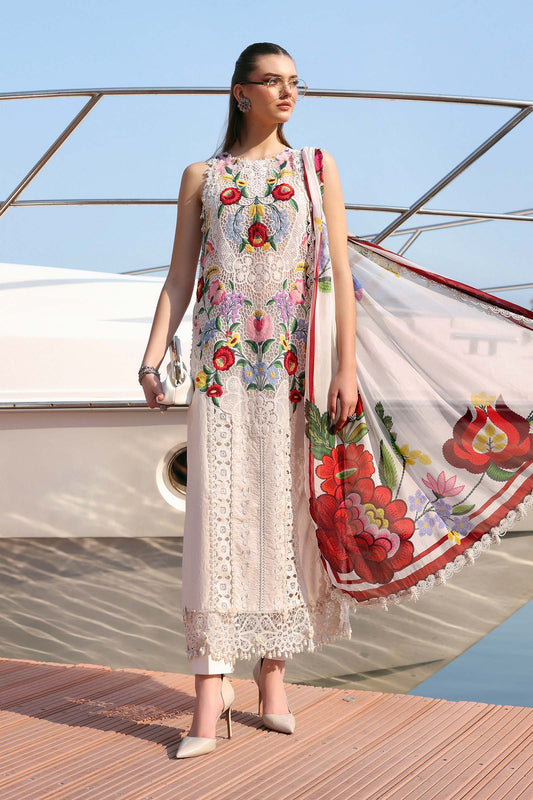 Maria.B | 3 Piece Unstitched Embroidered Jacquard Lawn Suit | D02610A