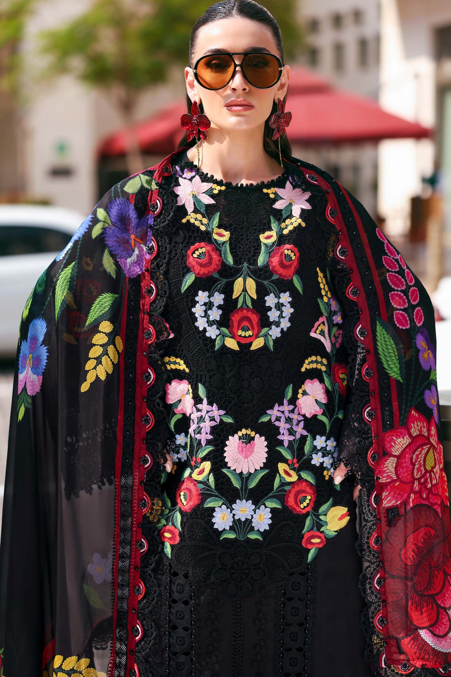 Maria.B | 3 Piece Unstitched Embroidered Jacquard Lawn Suit | D02610B