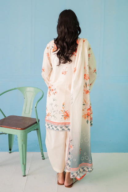 3 Piece Digitally Printed Lawn - 9010