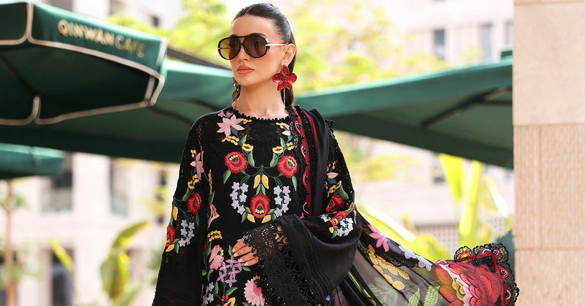 Maria.B | 3 Piece Unstitched Embroidered Jacquard Lawn Suit | D02610B