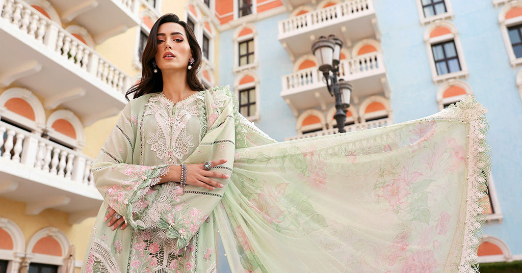 Maria.B | 3 Piece Unstitched Embroidered Lawn Suit | D02611A