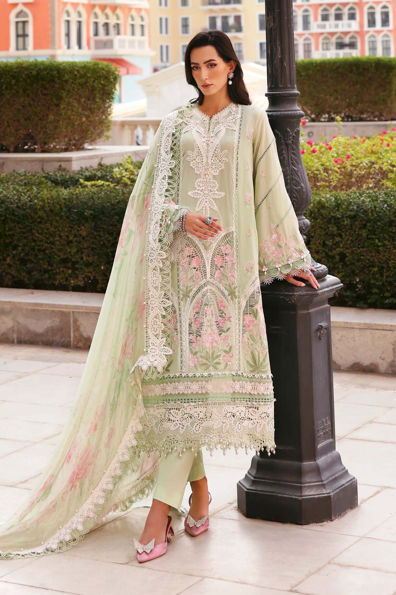 Maria.B | 3 Piece Unstitched Embroidered Lawn Suit | D02611A