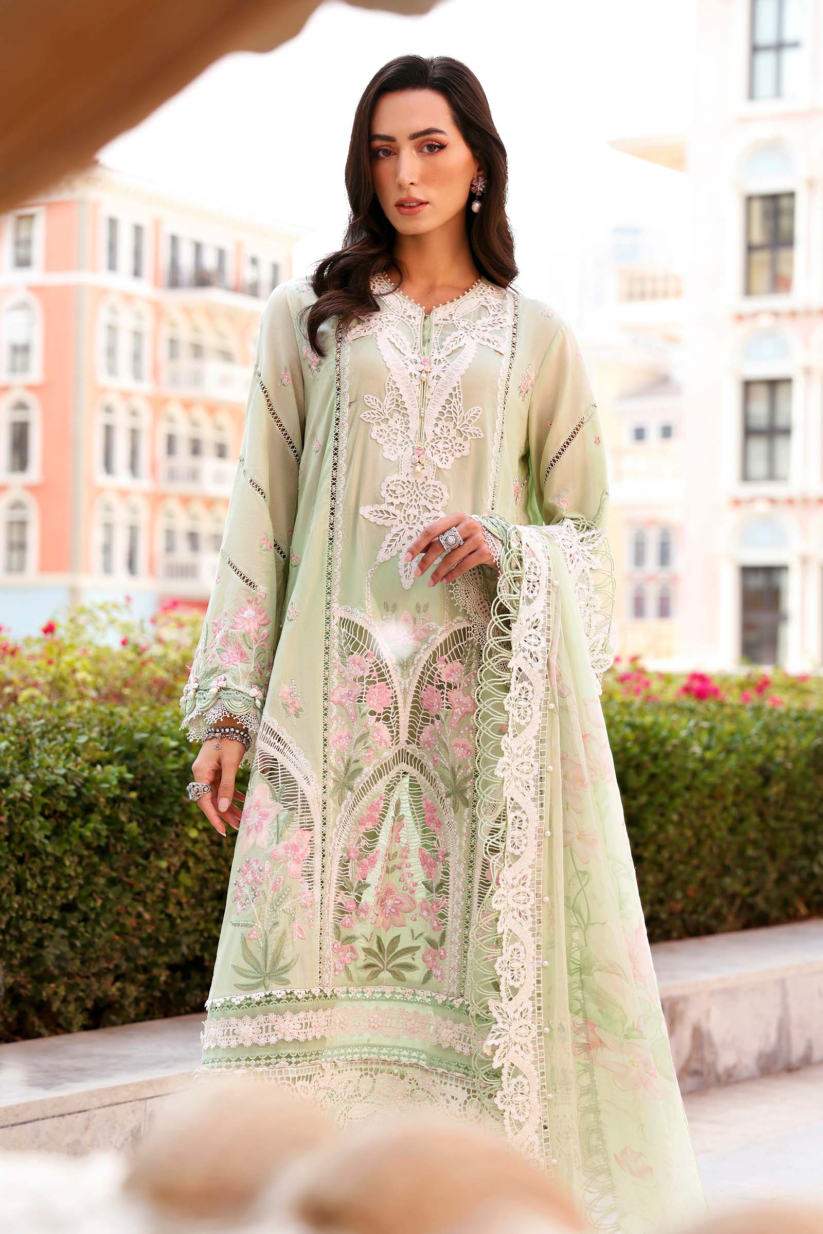 Maria.B | 3 Piece Unstitched Embroidered Lawn Suit | D02611A