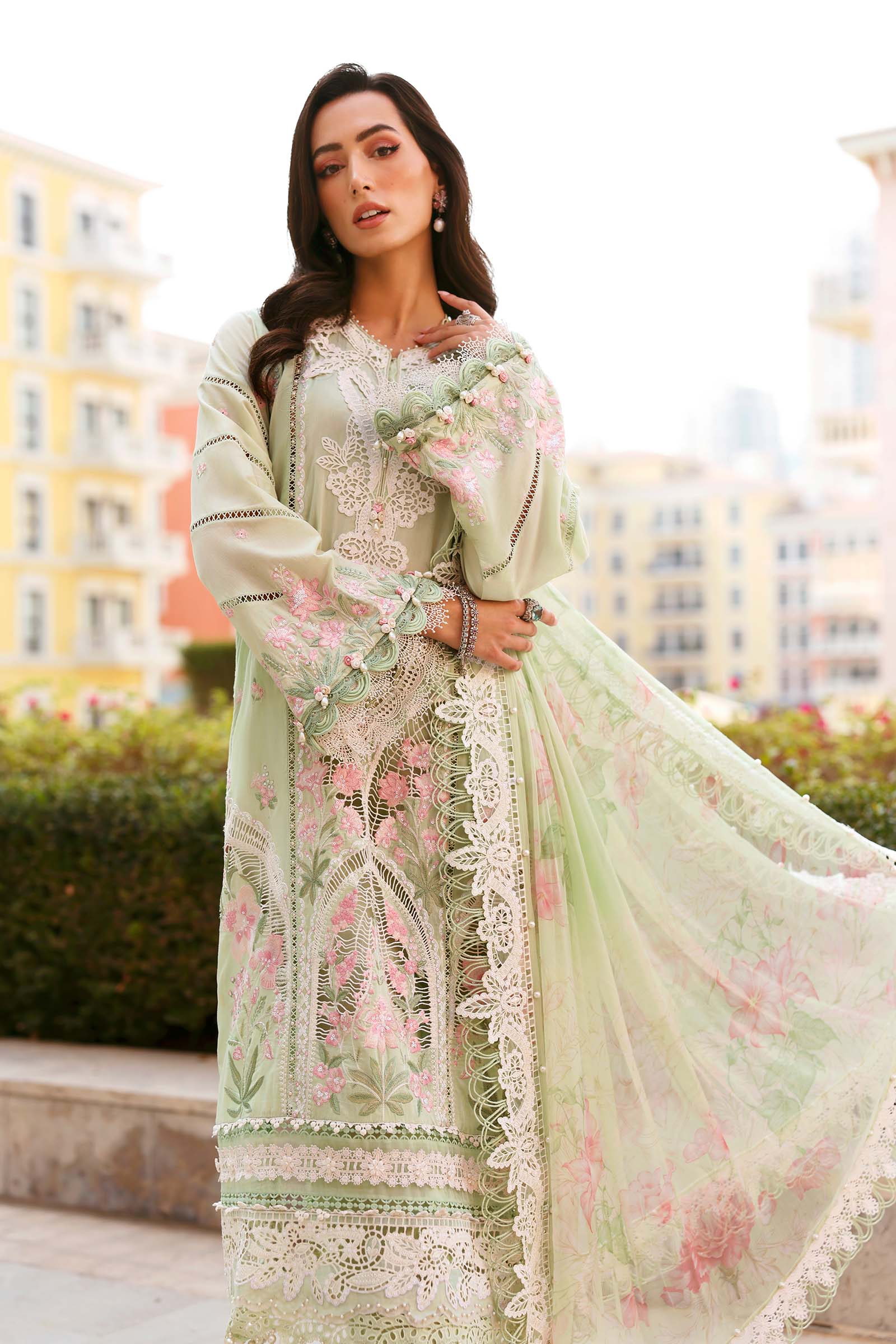 Maria.B | 3 Piece Unstitched Embroidered Lawn Suit | D02611A