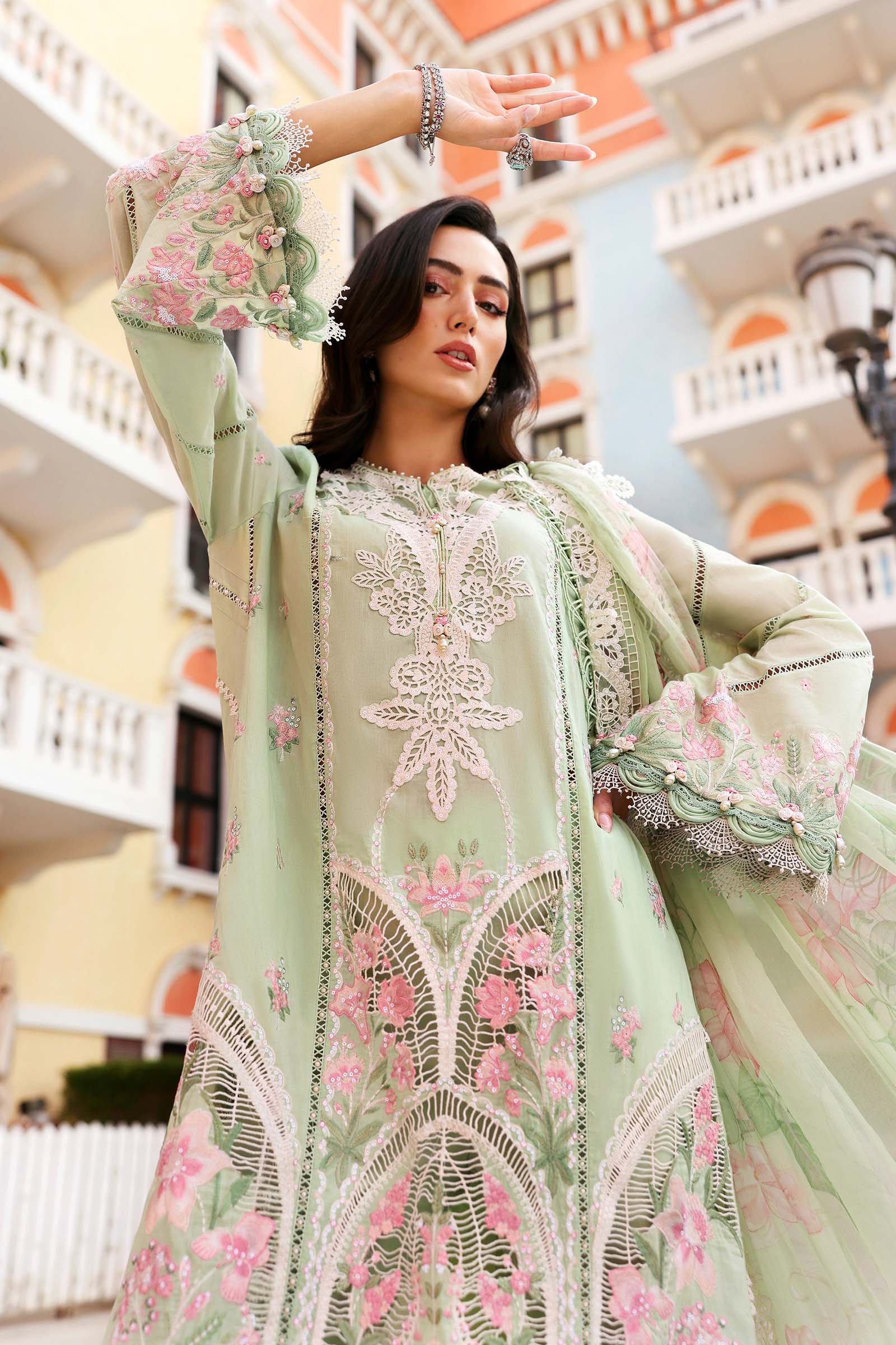 Maria.B | 3 Piece Unstitched Embroidered Lawn Suit | D02611A