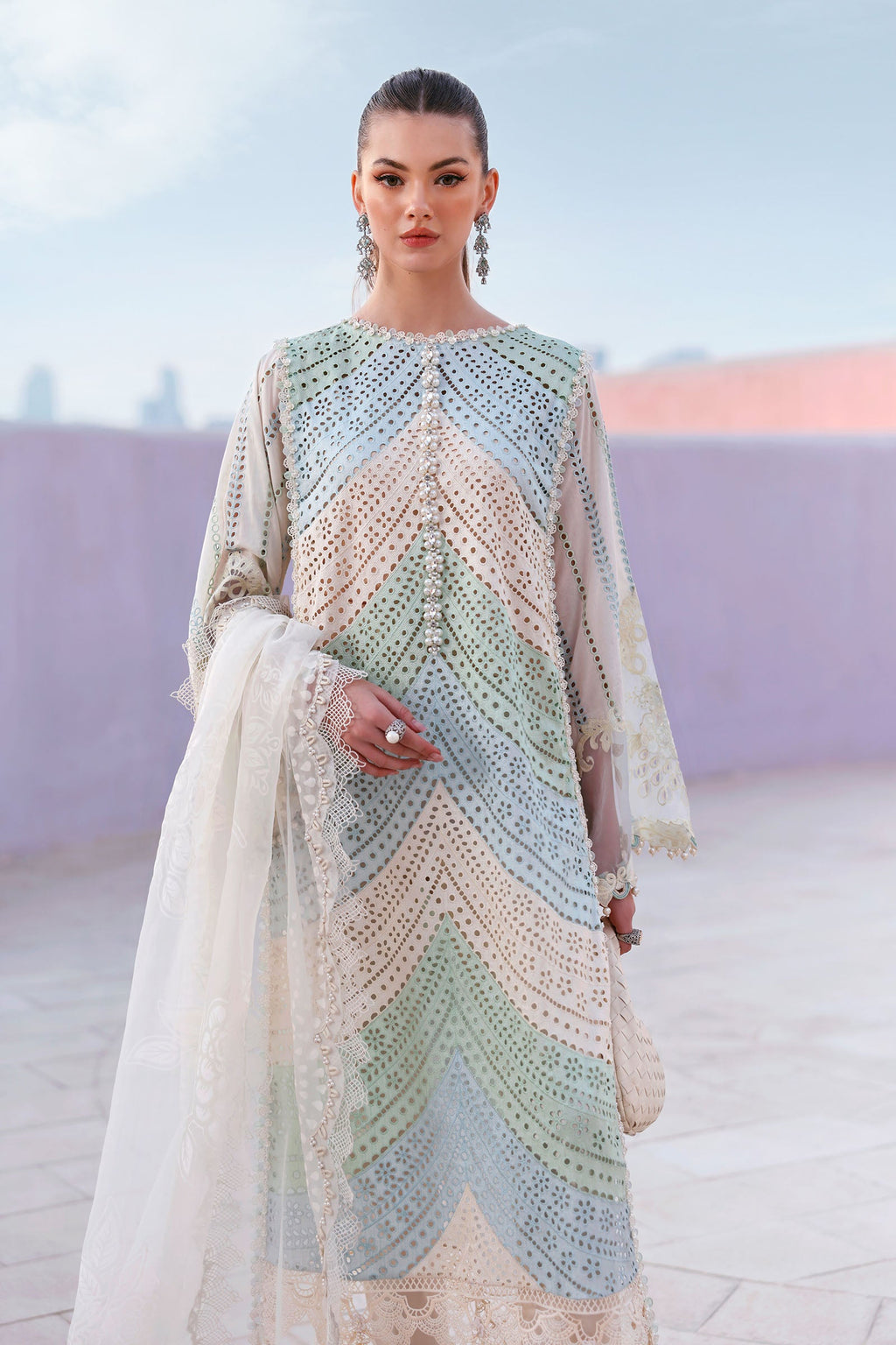 Maria.B | 3 Piece Unstitched Embroidered Lawn Suit | D02612A