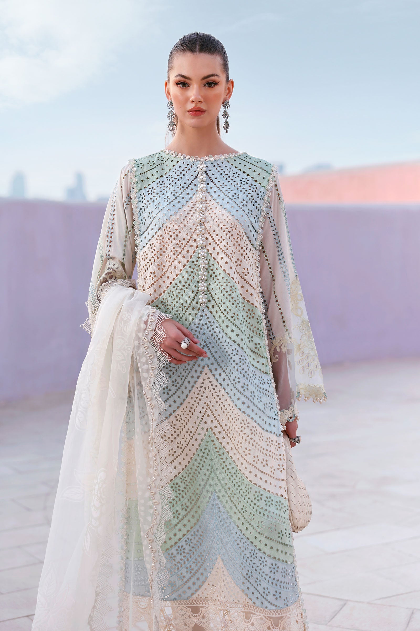 Maria.B | 3 Piece Unstitched Embroidered Lawn Suit | D02612A