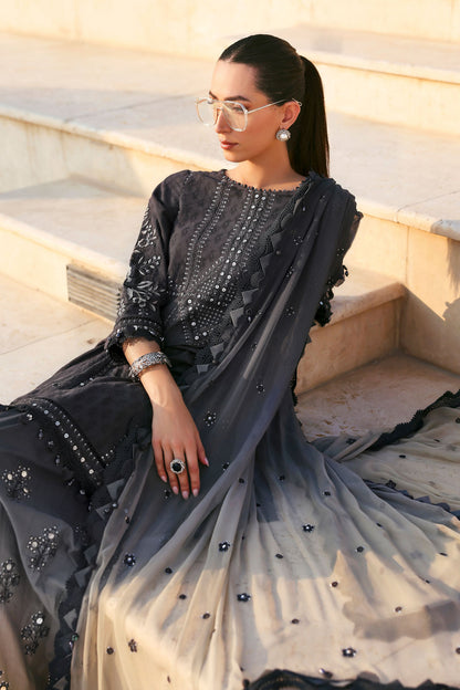 Maria.B | 3 Piece Unstitched Embroidered Jacquard Lawn Suit | D02602B