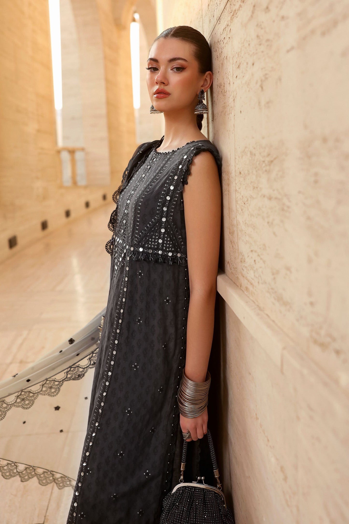 Maria.B | 3 Piece Unstitched Embroidered Jacquard Lawn Suit | D02602B