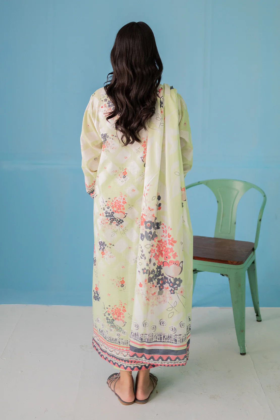 3 Piece Digitally Printed Lawn - 9002