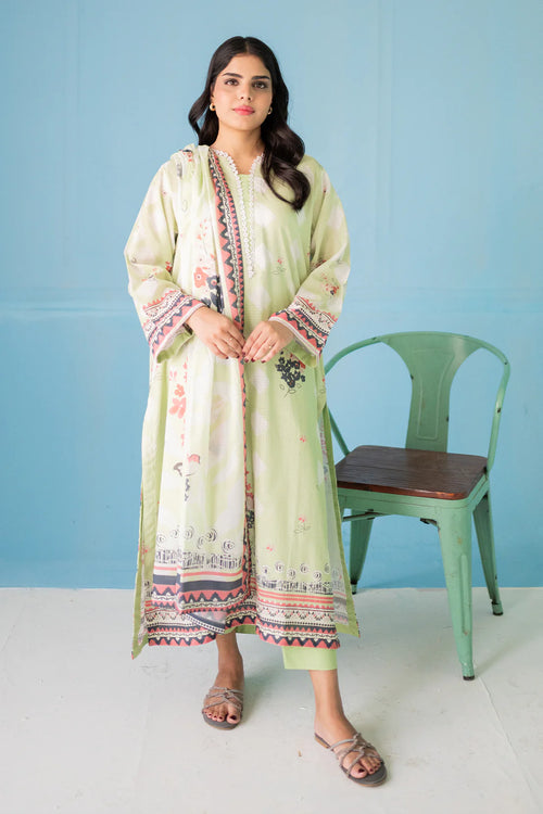 3 Piece Digitally Printed Lawn - 9002