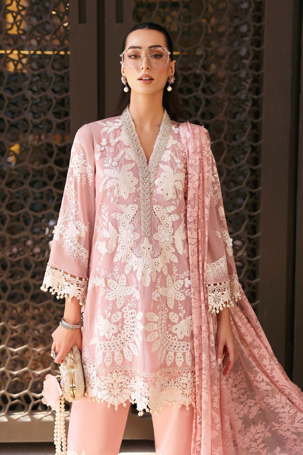 Maria.B | 3 Piece Unstitched Embroidered  Karandi Lawn Suit | D02603A