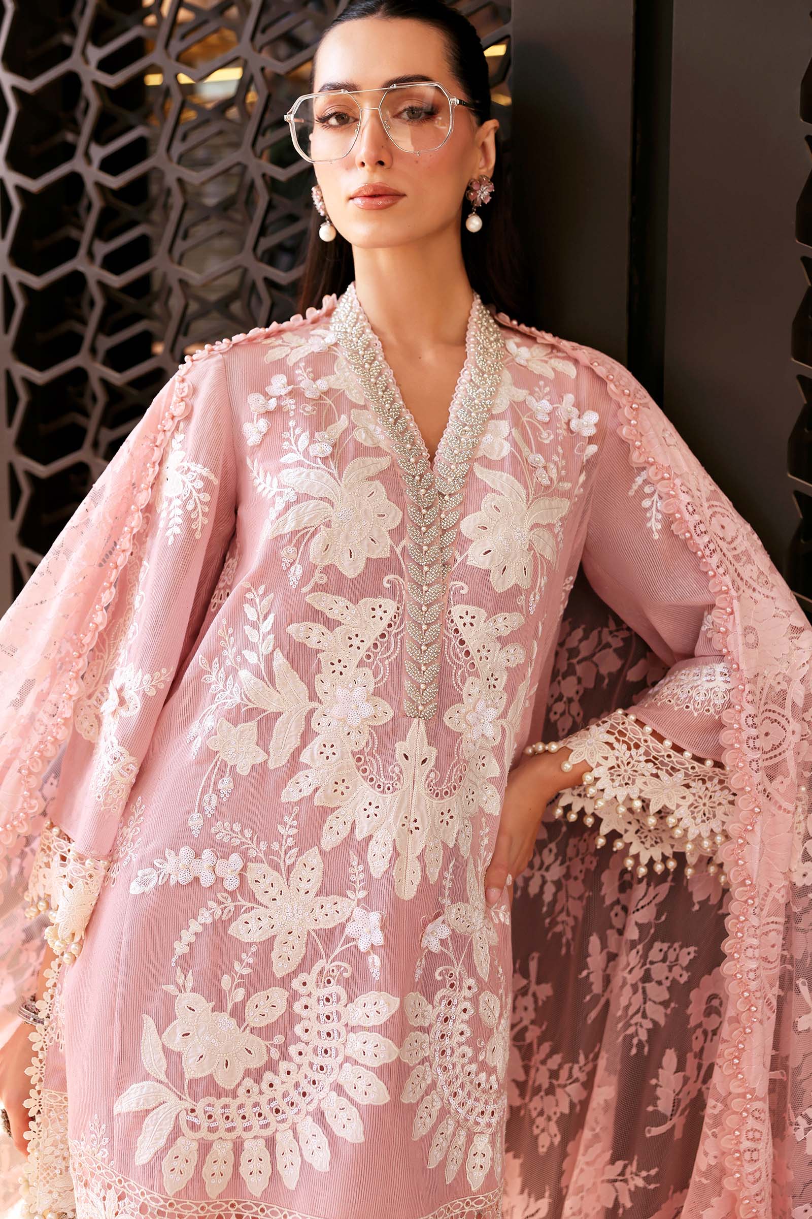 Maria.B | 3 Piece Unstitched Embroidered  Karandi Lawn Suit | D02603A