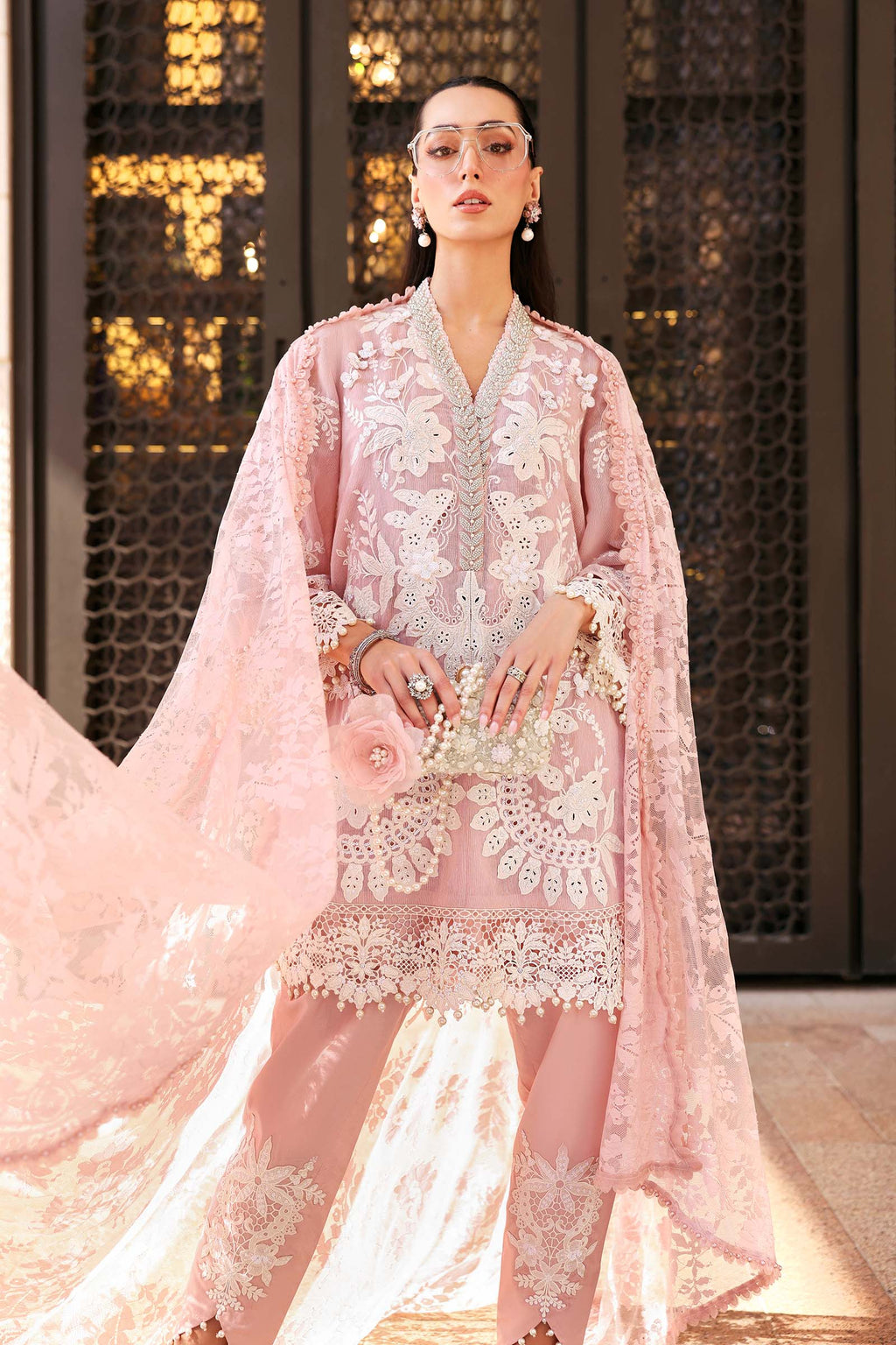 Maria.B | 3 Piece Unstitched Embroidered  Karandi Lawn Suit | D02603A