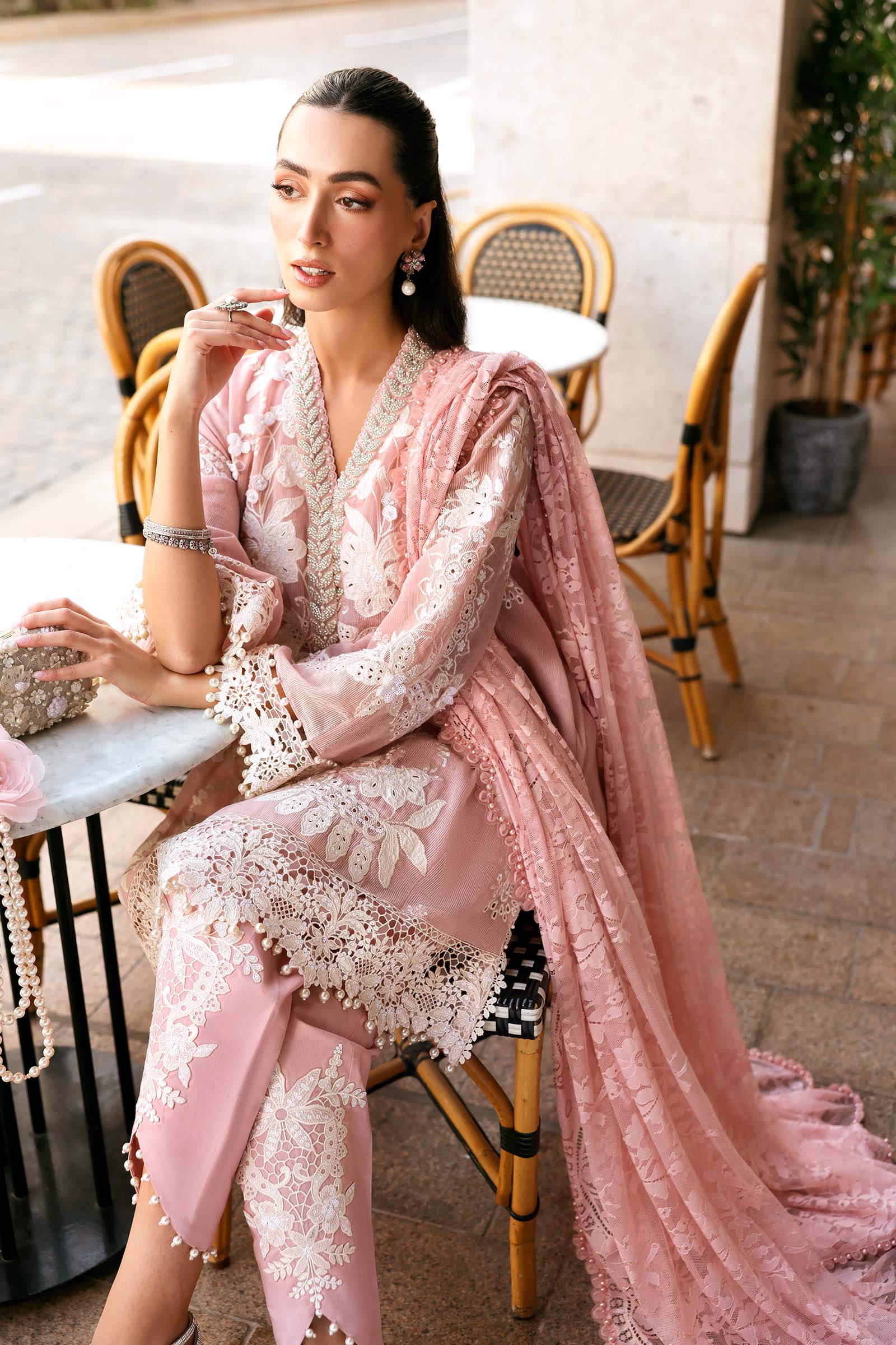 Maria.B | 3 Piece Unstitched Embroidered  Karandi Lawn Suit | D02603A