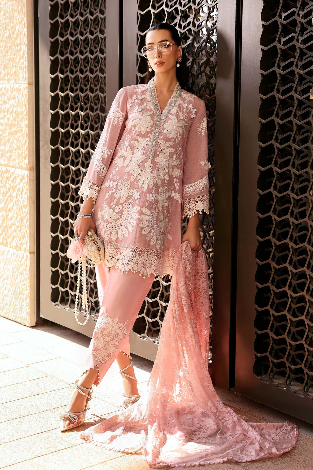 Maria.B | 3 Piece Unstitched Embroidered  Karandi Lawn Suit | D02603A