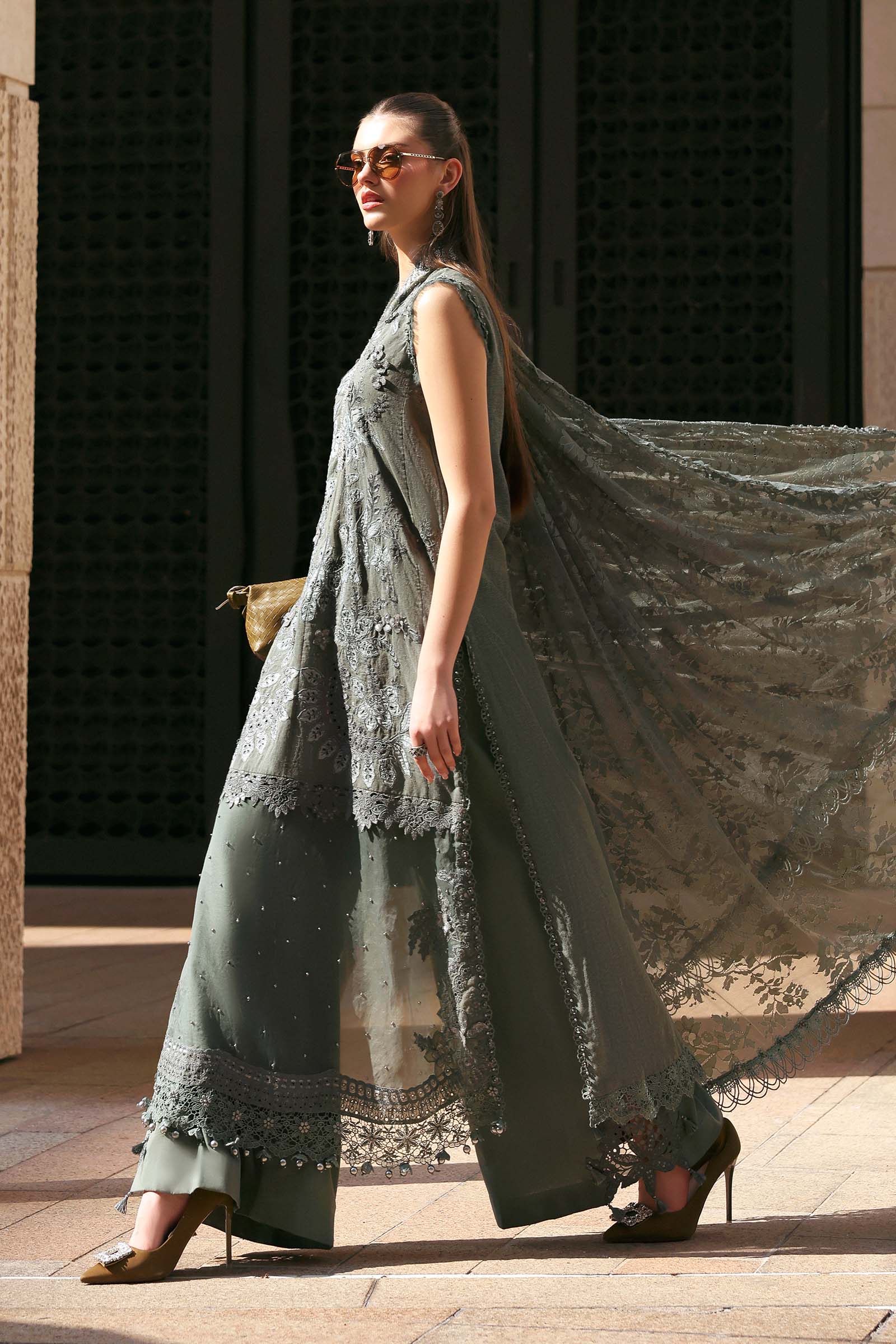 Maria.B | 3 Piece Unstitched Embroidered Lawn Karandi Suit | D02603B