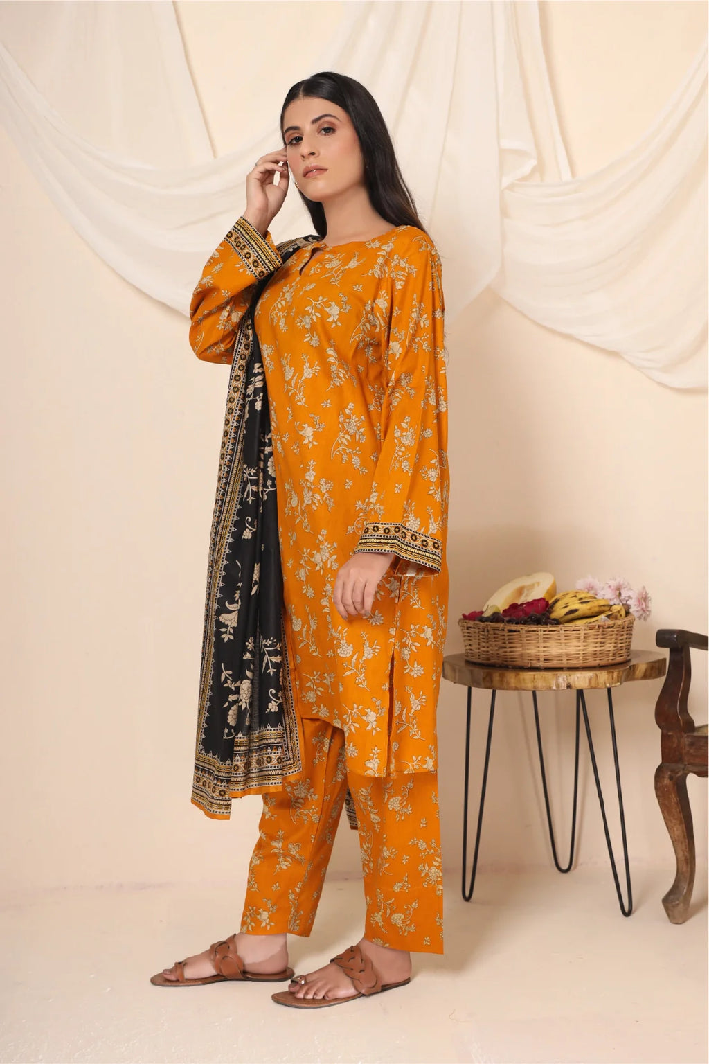 3 Piece - Printed Lawn - 844 A