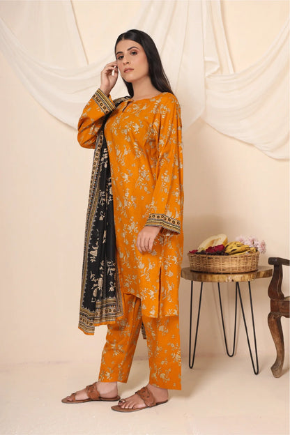 3 Piece - Printed Lawn - 844 A