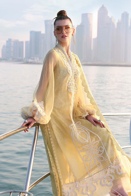 Maria.B | 3 Piece Unstitched Embroidered Organza Suit  | D02604A