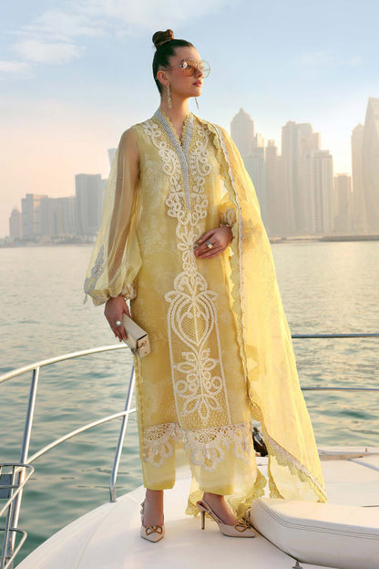 Maria.B | 3 Piece Unstitched Embroidered Organza Suit  | D02604A