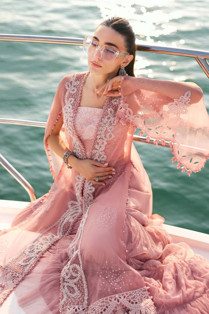 Maria.B | 3 Piece Unstitched Embroidered Organza Suit  | D02604B