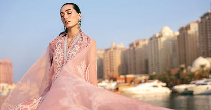 Maria.B | 3 Piece Unstitched Embroidered Organza Suit  | D02604B