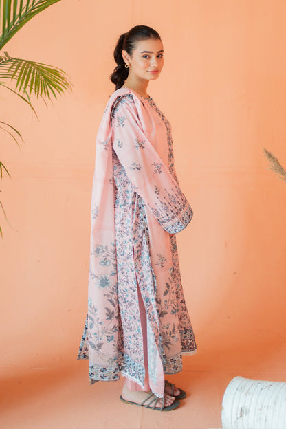 3 Piece Digitally Printed Lawn - 9014