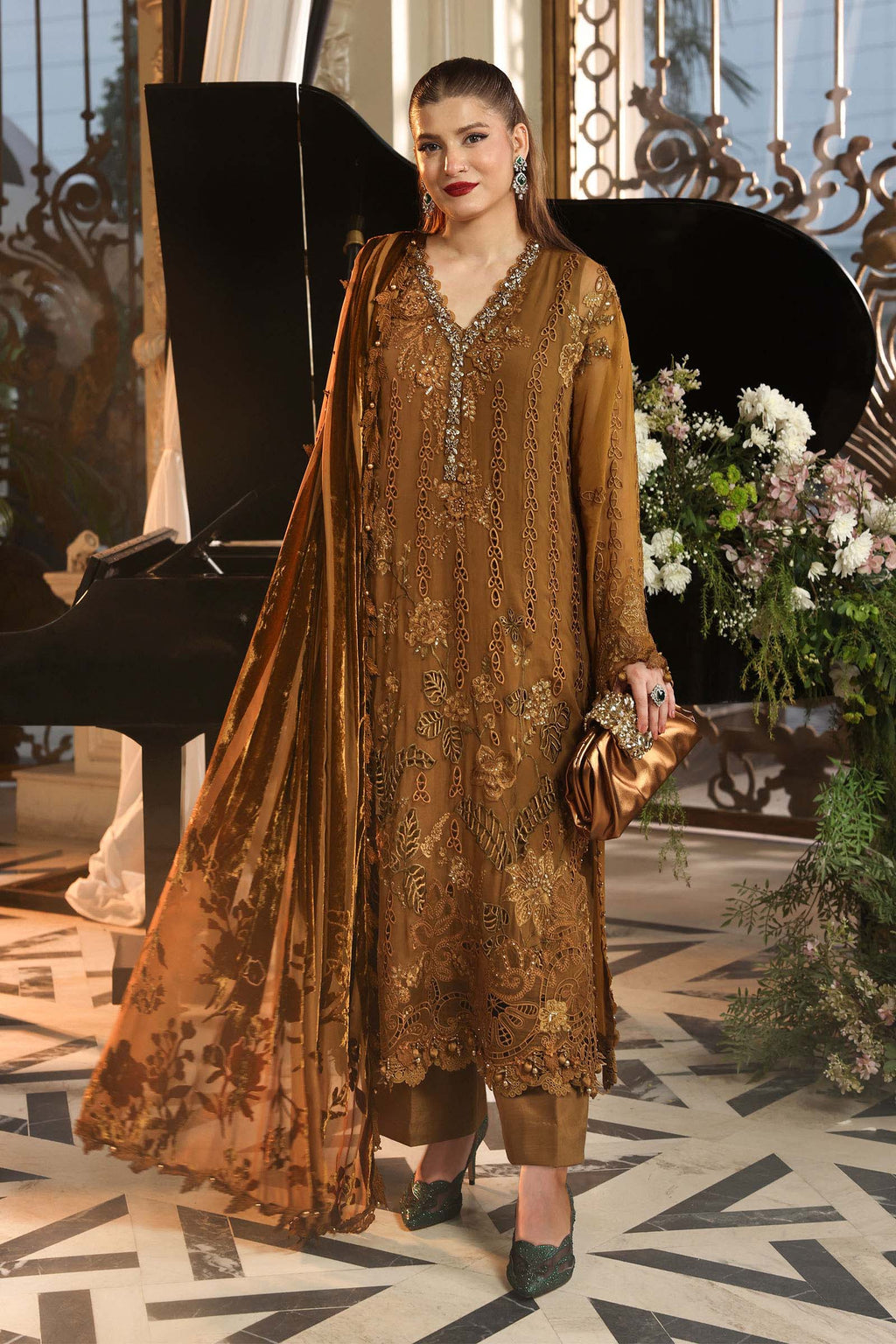 Maria. B | 3 Piece Embroidered Chiffon VOL 07 | 04