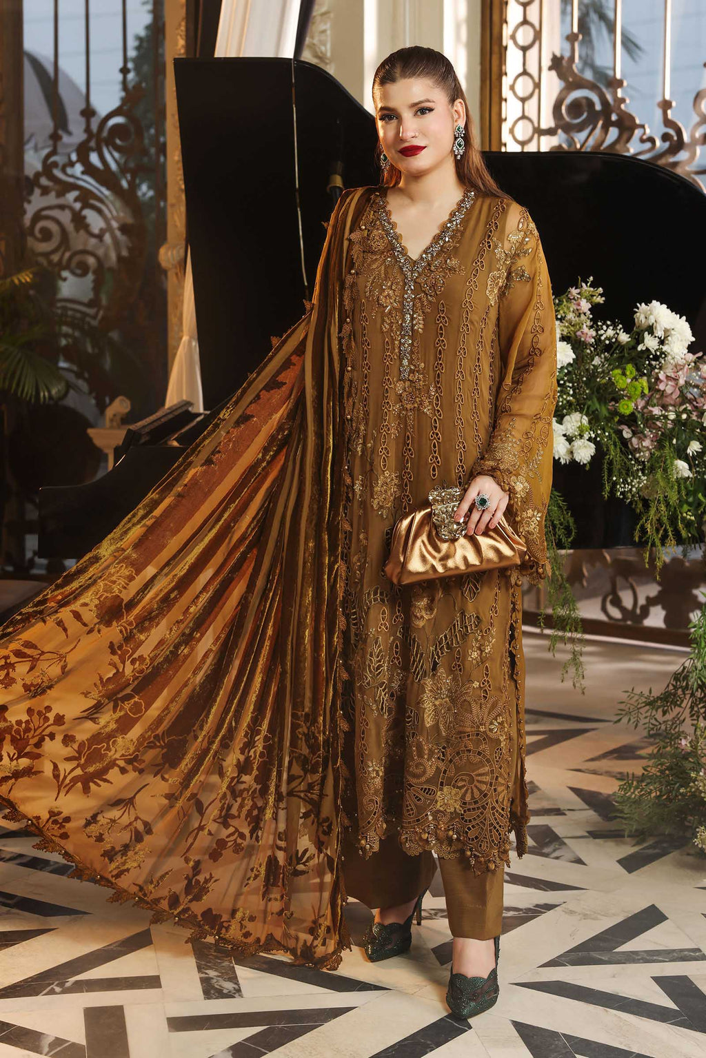 Maria. B | 3 Piece Embroidered Chiffon VOL 07 | 04